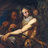 Joost van de Hamme Św. Paweł Pustelnik i św. Antoni Opat  olej na płótnie, ok. 1650 kolekcja prywatna