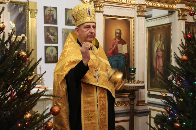 Płock. Wieczernia w cerkwi