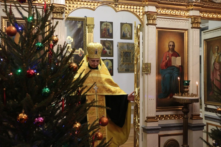 Płock. Wieczernia w cerkwi