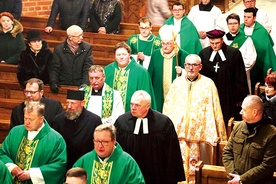 Msza Święta z udziałem gości ekumenicznych w katedrze św. Mikołaja w Elblągu.