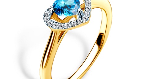 Personalizowany pierścionek zaręczynowy w kształcie serca z dodatkowym przesłaniem
