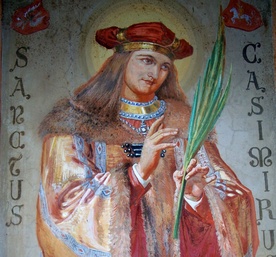 Wizerunek św. Kazimierza w sanktuarium Matki Bożej na Mentorelli (Włochy).