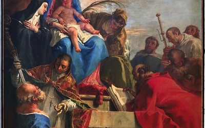 Sebastiano Ricci Madonna z Dzieciątkiem i świętymi  olej na płótnie, 1708 bazylika San Giorgio Maggiore, Wenecja