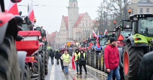 Protest rolników w Olsztynie
