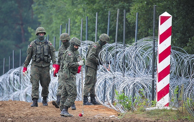 	27.08.2021 r. Granica polsko-białoruska w rejonie Zubrzycy Wielkiej jeszcze przed zbudowaniem zapory. 