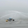 Salut wodny na Kraków Airport