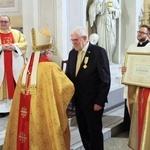 Wręczenie Krzyża "Pro Ecclesia et Pontifice" Hansowi Steinowi w Krzanowicach