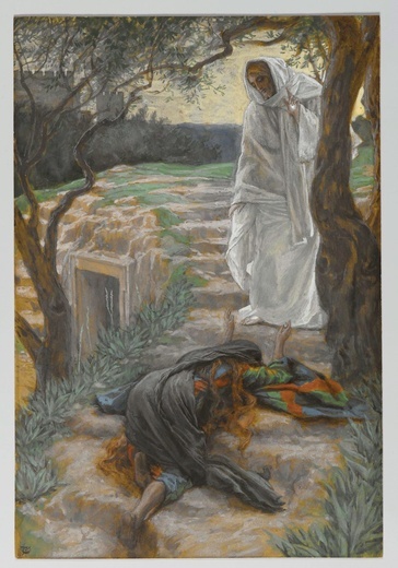 „Noli me tangere”  (nie dotykaj Mnie).  Obraz z cyklu „Życie naszego Pana Jezusa Chrystusa”  James Tissot, 1886–1894.