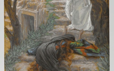 „Noli me tangere”  (nie dotykaj Mnie).  Obraz z cyklu „Życie naszego Pana Jezusa Chrystusa”  James Tissot, 1886–1894.