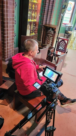 Film o ks. Jerzym Marszałkowiczu - na planie 