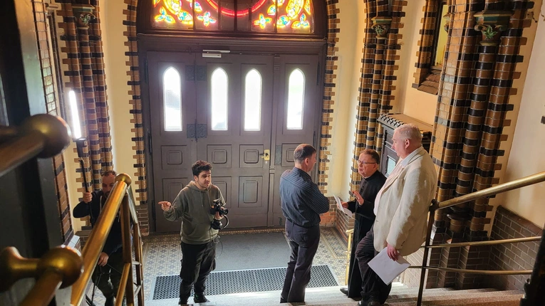 Film o ks. Jerzym Marszałkowiczu - na planie 