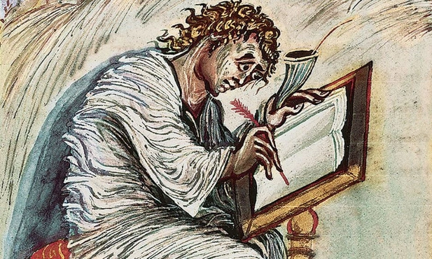 Św. Mateusz, Ewangeliarz Ebbona. 