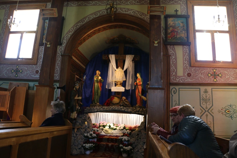 Łętowo. Grób Pański w parafii pw. św. Jana Chrzciciela