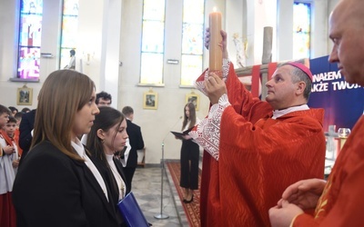 Procesja z darami w Łąkcie.