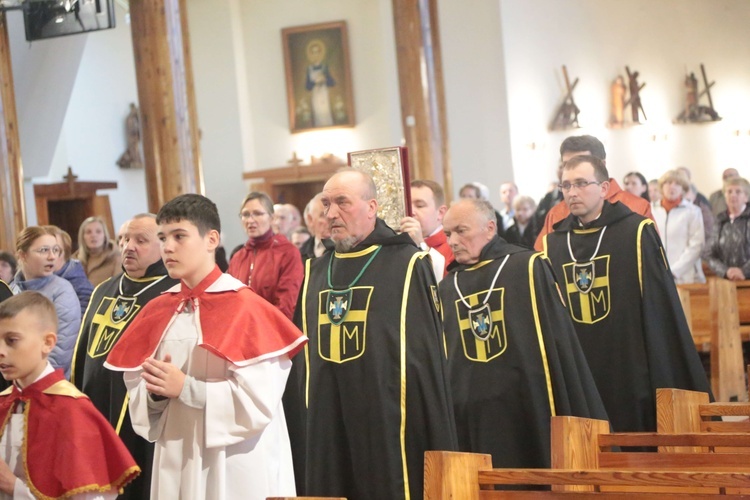 Rozpoczęcie peregrynacji obrazu bł. rodziny Ulmów w parafii Tęgoborze