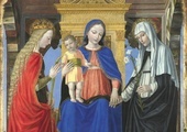 Ambroggio Bergognone Maryja z Dzieciątkiem i świętymi  olej na desce, ok. 1490 National Gallery, Londyn