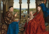  Madonna kanclerza Rolina – 1435 r.  Muzeum Luwr w Paryżu Jan van Eyck  (ok. 1390–1441) 