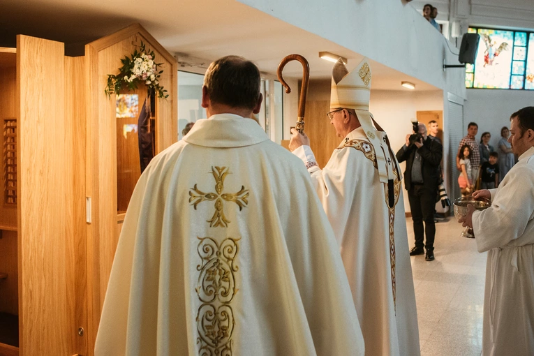 Poświęcenie konfesjonałów u bł. Doroty