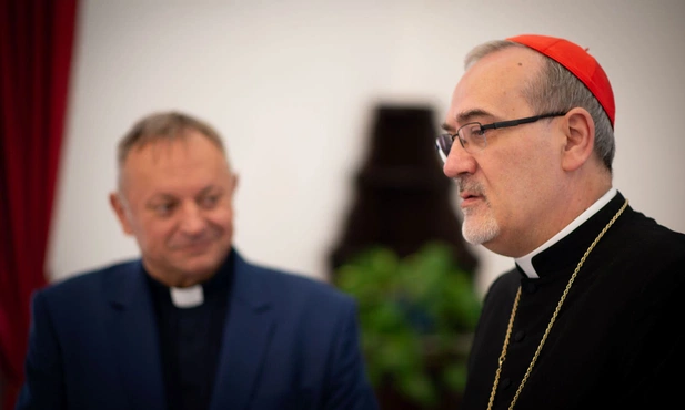 ks. Waldemar Cisło i kard. Pierbattista Pizzaballa