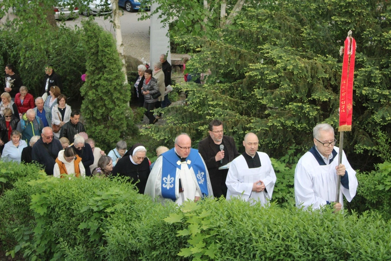 Procesja z kościoła na Farską Górę.