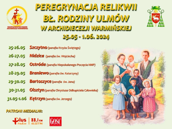 Peregrynacja relikwii bł. rodziny Ulmów