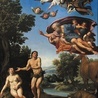 Domenico Zampieri,  zwany Domenichino Bóg karze Adama i Ewę  za nieposłuszeństwo  olej na blasze, 1623–1625 Muzeum Miejskie, Grenoble