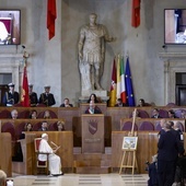 Franciszek podczas spotkania z władzmi Rzymu