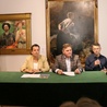 O nowej wystawie i Europejskich Dniach Archeologii mówili (od lewe): Dorota Rajkowska, Leszek Ruszczyk, Jarosław Źrałka i Paweł Cyganiewicz. 