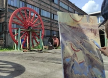 Katowice. Na terenie kopalni Wujek plener malarski "Zanim kopalnia zniknie"