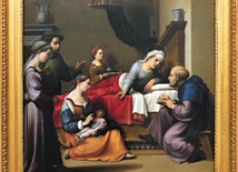 Giuliano Bugiardini, Narodziny św. Jana Chrzciciela olej na desce, 1517–1518Galeria Estense, Modena