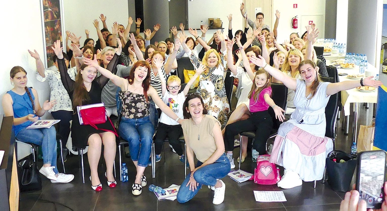 Uczestnicy zajęć z Gabrielą Blachą – w pierwszym rzędzie.