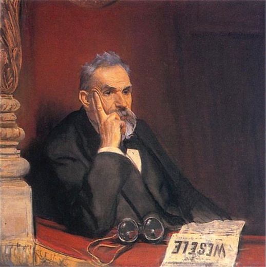 W 1905 r. Leon Wyczółkowski namalował słynny portret naukowca siedzącego w loży teatralnej podczas premiery „Wesela” Wyspiańskiego.