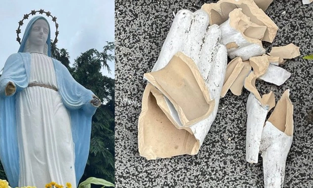 Żarska figura Najświętszej Maryi Panny ofiarą aktu wandalizmu