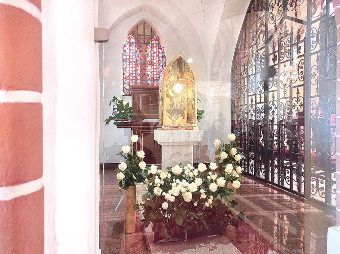 Relikwie znajdują się w lewej nawie legnickiej świątyni.