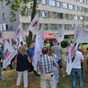 Katowice. Protestów pracowników PKP Cargo