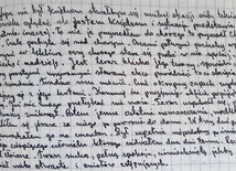 Fragment rękopisu autora.