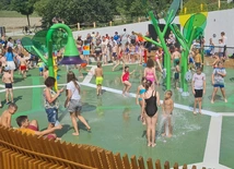 Tychy. Wodny plac zabaw otwarty w parku Jaworek