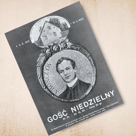 Archiwalna okładka „Gościa Niedzielnego” z 20 grudnia 1936 r. z portretem ks. Norberta.