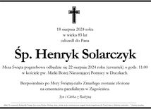 Zmarł tata biskupa Marka Solarczyka