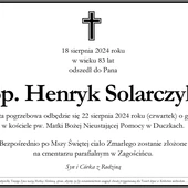 Zmarł tata biskupa Marka Solarczyka