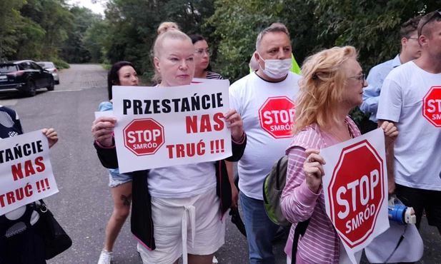 Katowice. Protest w sprawie odoru na styku trzech miast