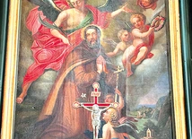Obraz św. Jodoka w ołtarzu głównym.