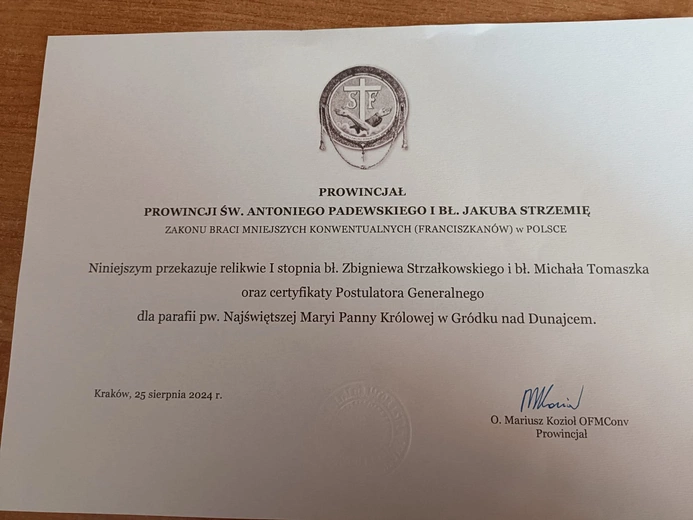 Wprowadzenie relikwii męczenników z Pariacoto