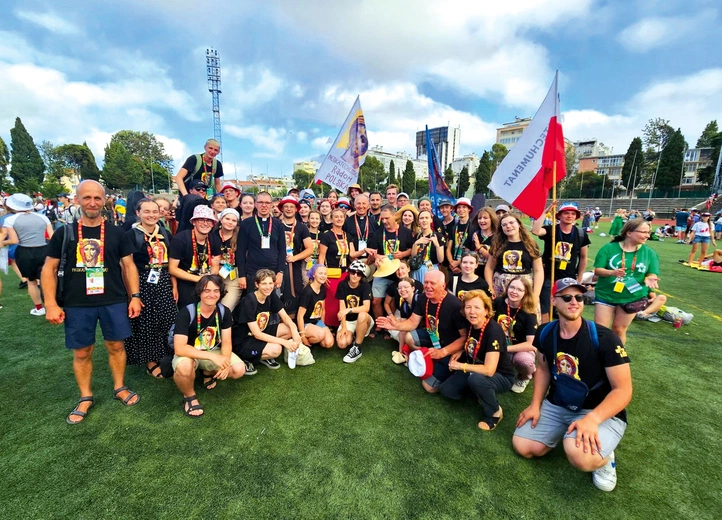 Na ŚDM w Lizbonie z bp. Markiem Solarczykiem.