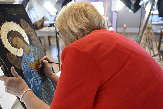 Warsztaty pisania ikon w Skrzatuszu