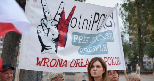 Pikieta w obronie ks. Michała Olszewskiego w Radomiu