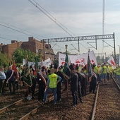 Region. Pracownicy PKP Cargo protestowali na torach