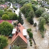 Zalane tereny w Chomiąży na Opolszczyźnie.