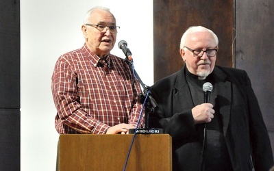 	Stephen (z lewej) opowiedział nieco o swojej historii podczas zeszłorocznego Śląskiego Forum Historycznego.