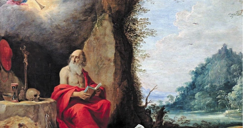 David Teniers młodszy Wizja św. Hieronima olej na blasze, ok. 1640 Muzeum Sztuk Pięknych, Dijon (Francja)